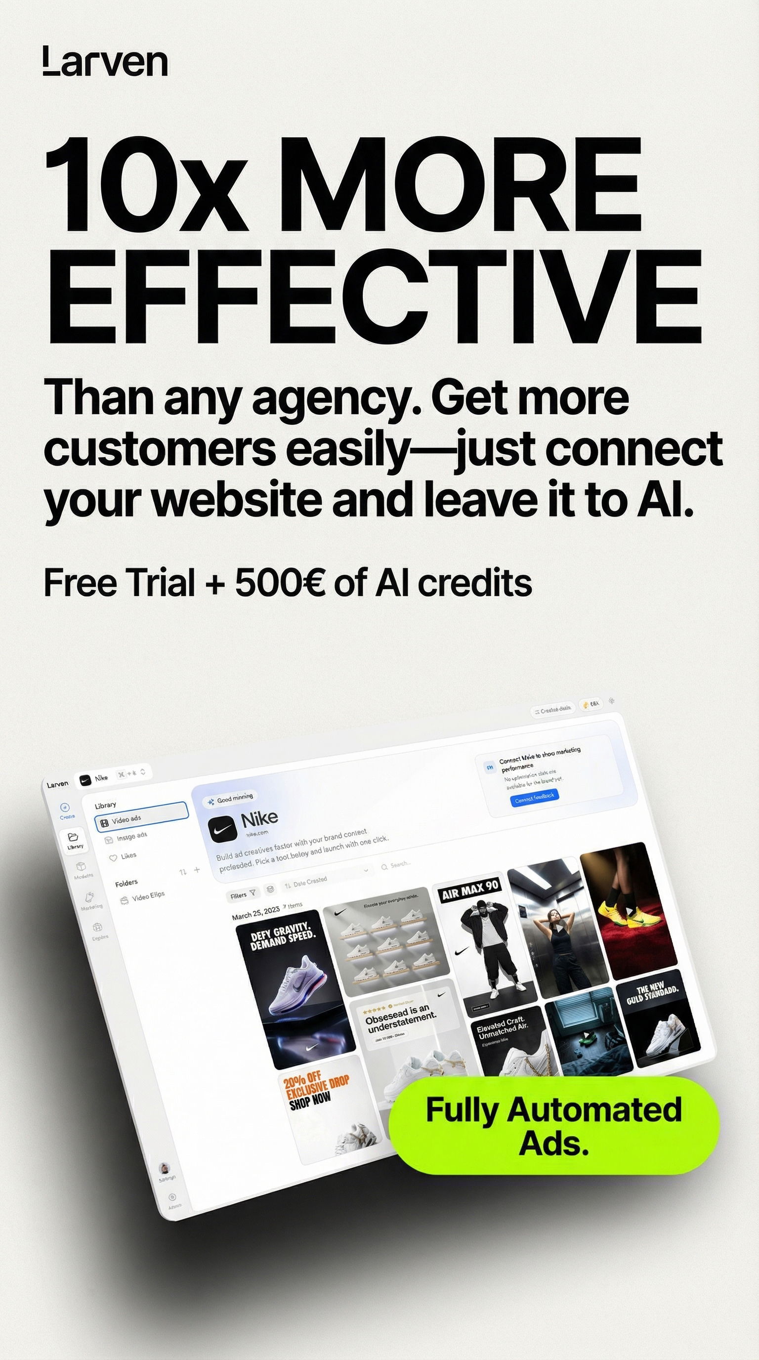 Larven AI Facebook ad