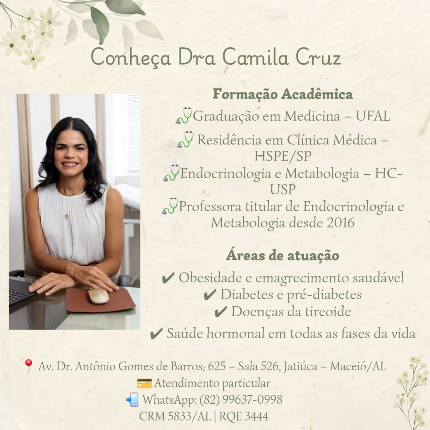 endocrinocamilacruz Facebook ad: Minha jornada na medicina me trouxe até a…