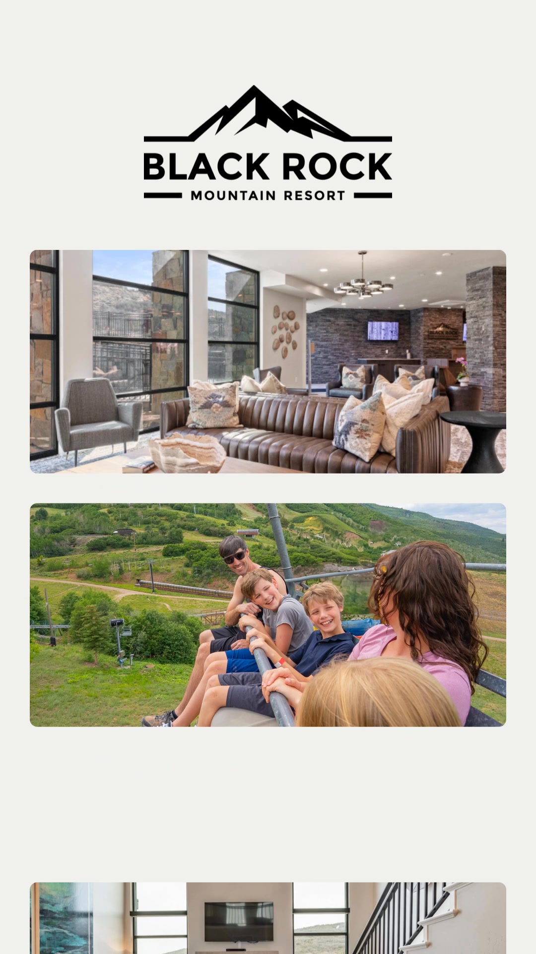 Black Rock Mountain Resort Facebook ad: Luxury comfort. Unbeatable views.