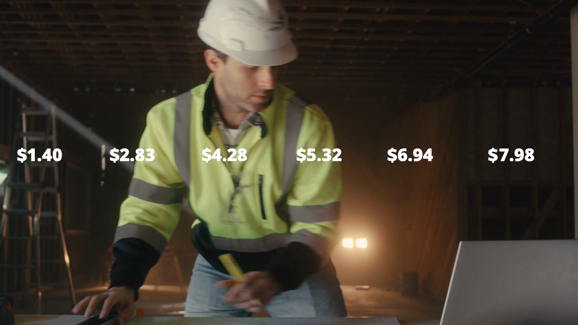 Trimble Construction Facebook ad: Easily track job costs.