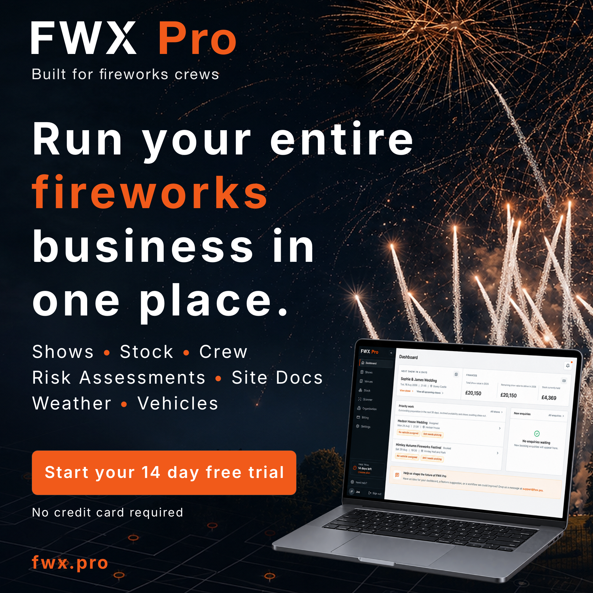 FWX Pro Facebook ad: FWX Pro is business management software built specifically…
