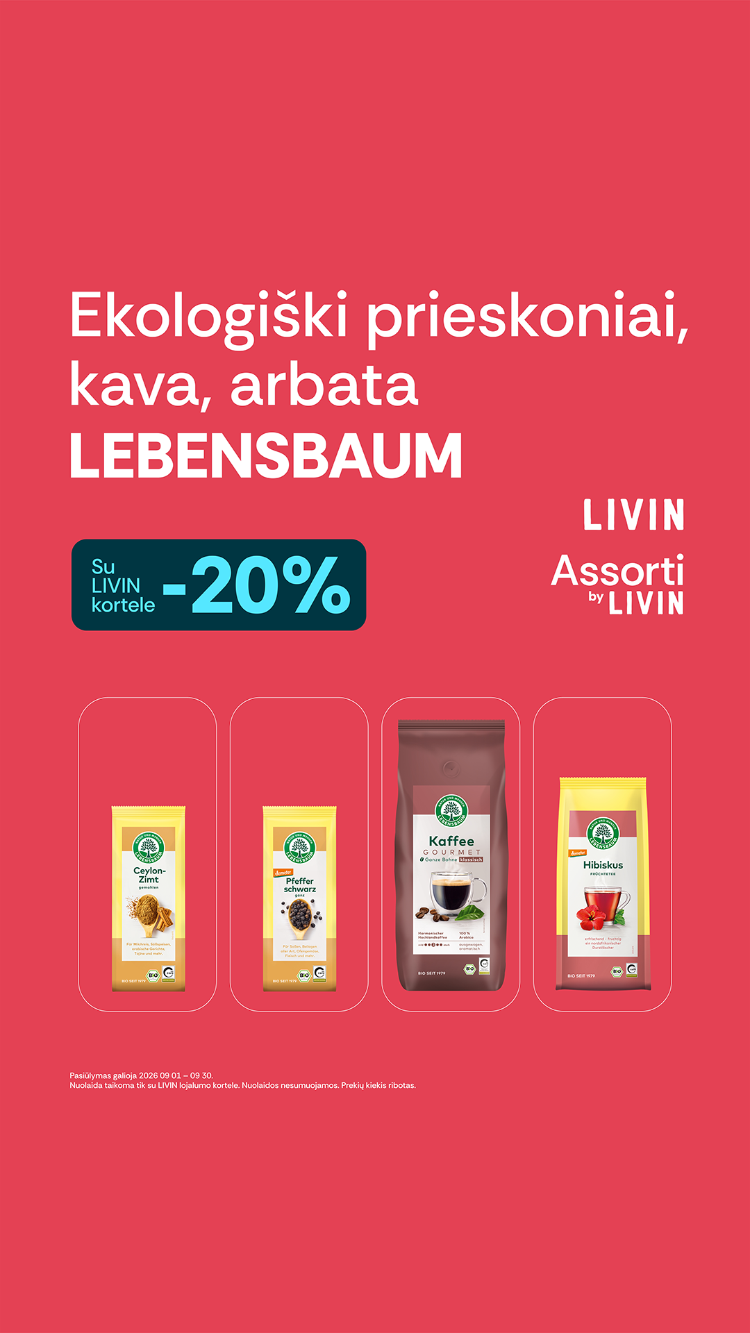 LIVIN sveiki produktai Facebook ad