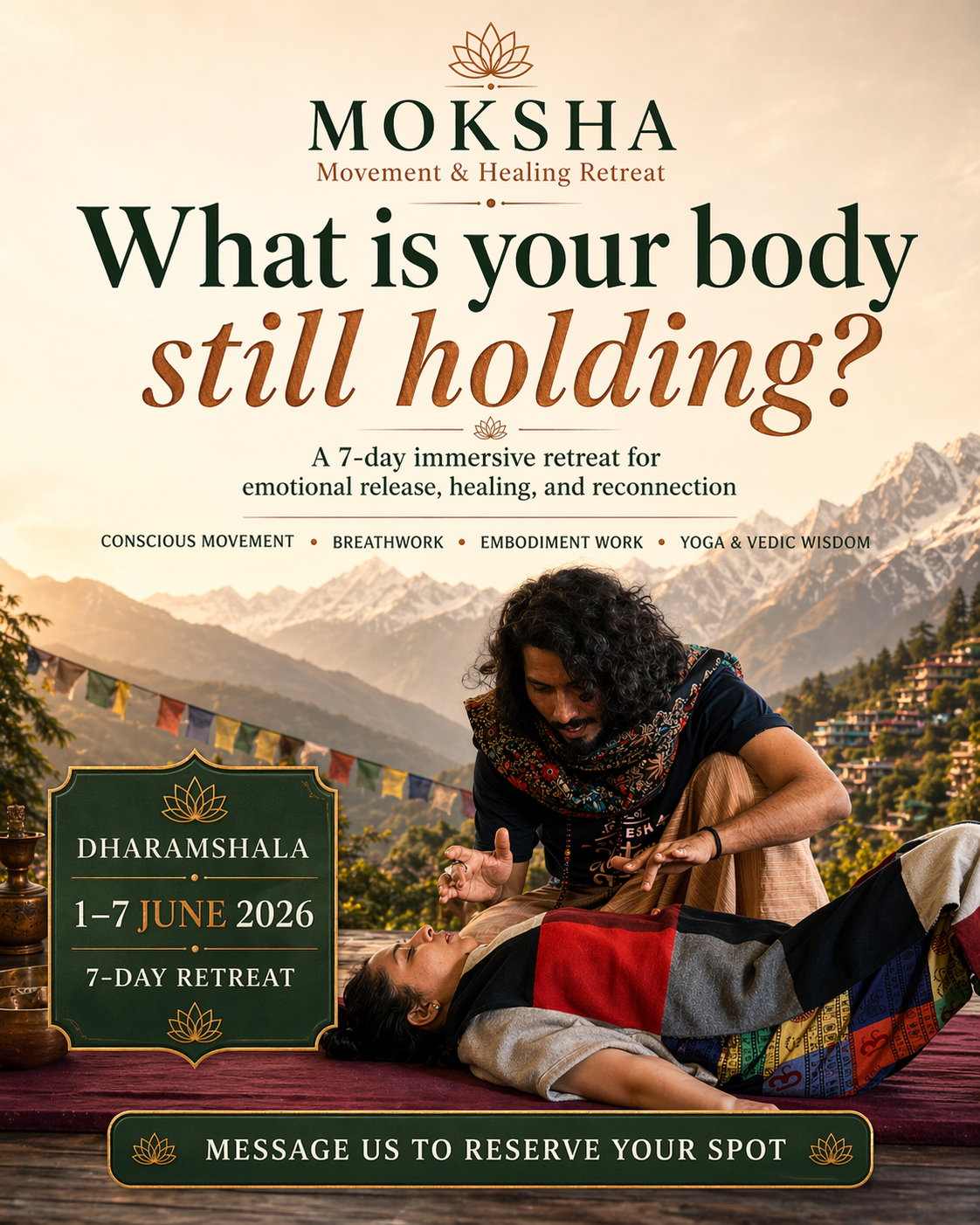 Moksha Art Space Facebook ad: Apply for a Life-Changing Retreat