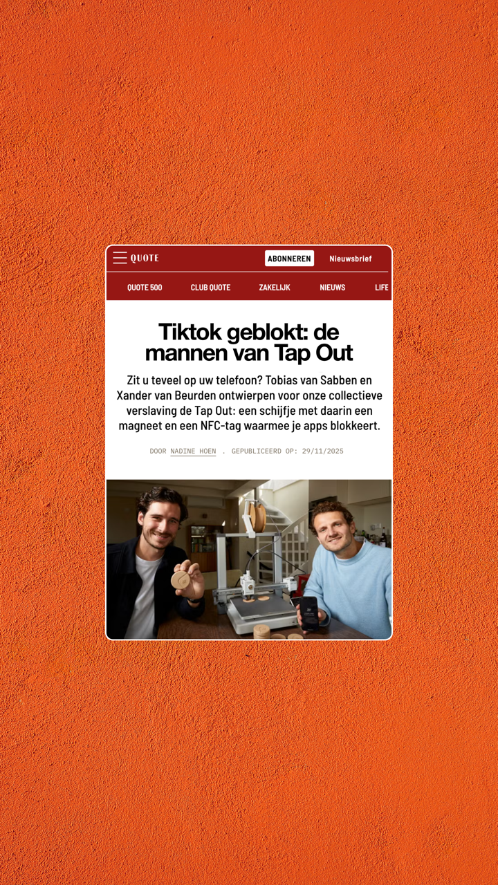 Tap Out Facebook ad