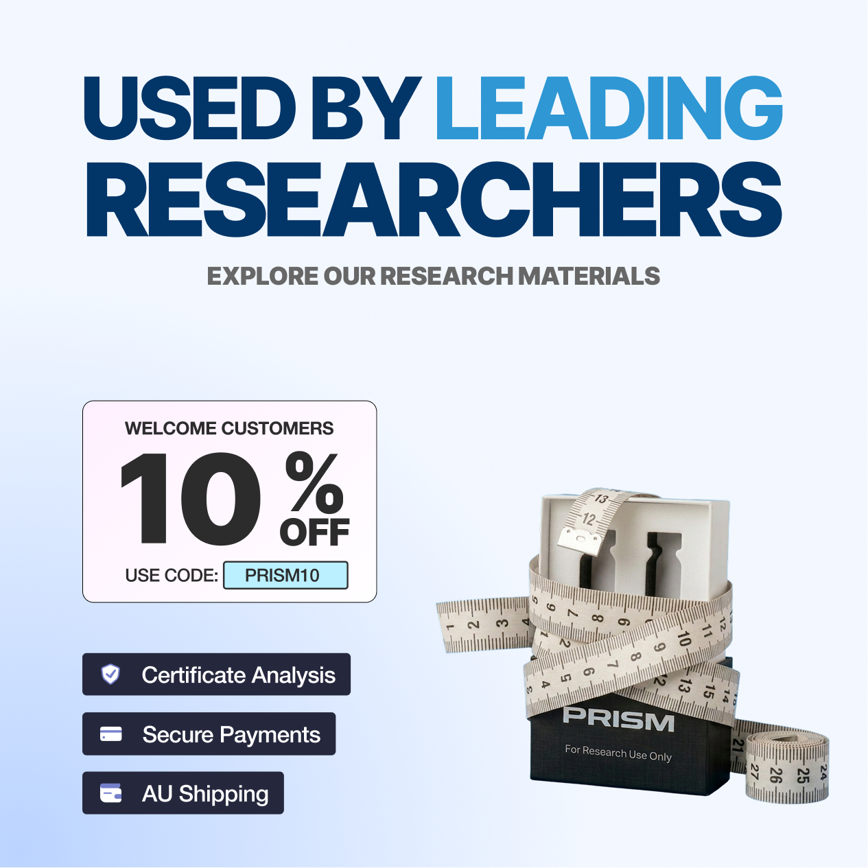 Prism Labs Facebook ad: Explore Research Materials
