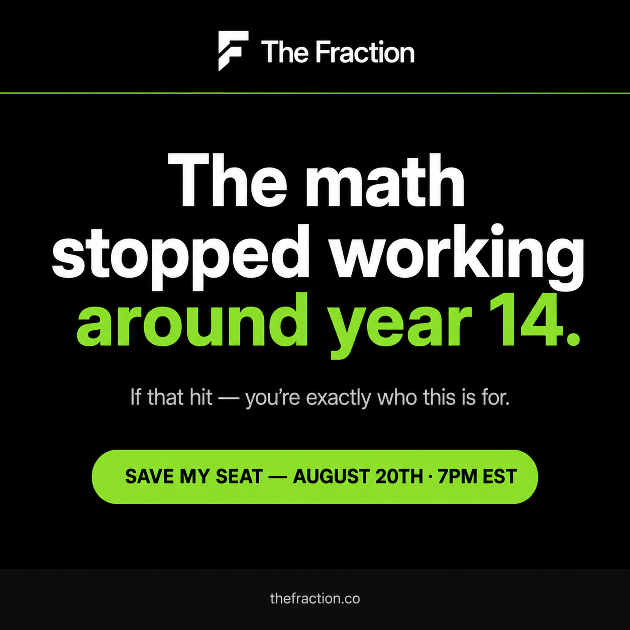 The Fraction Facebook ad