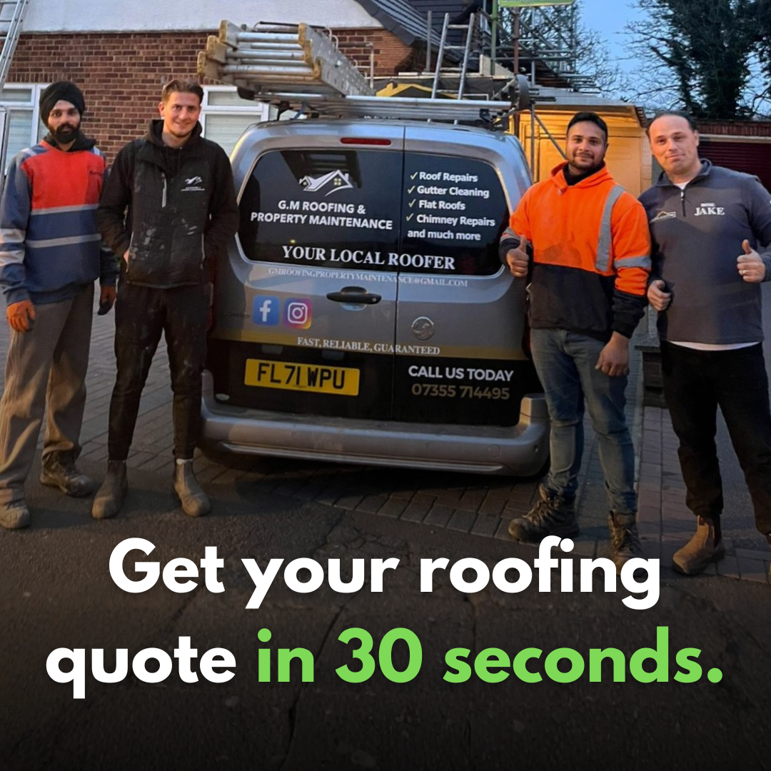 G.M Roofing and Property Maintenance Facebook ad: Your Roof Quote in 30 Seconds