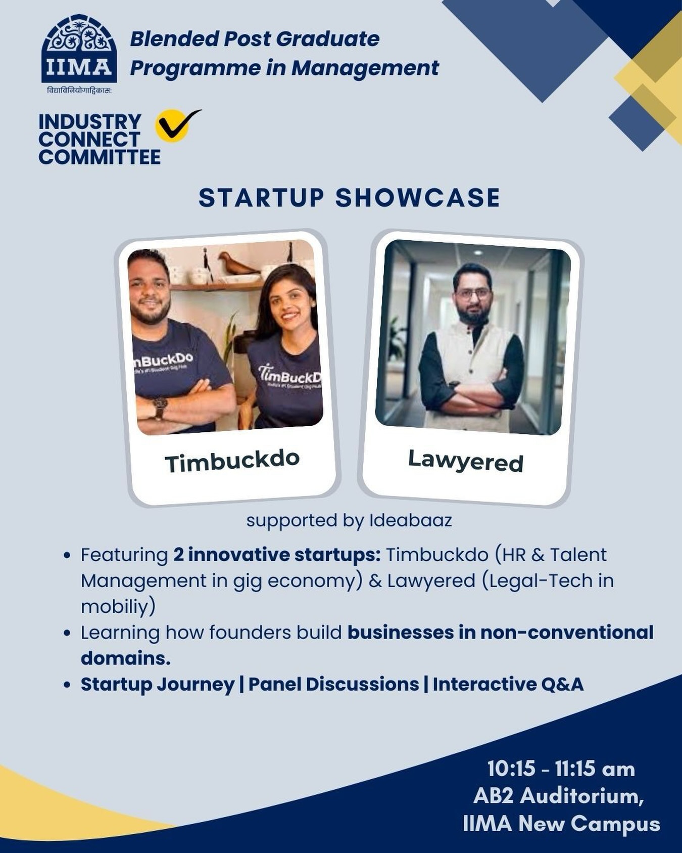 Lawyered Facebook ad: Grateful to be part of the Startup Showcase…