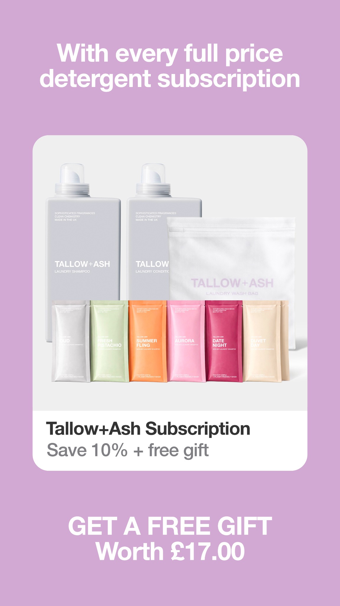 Tallow + Ash Facebook ad