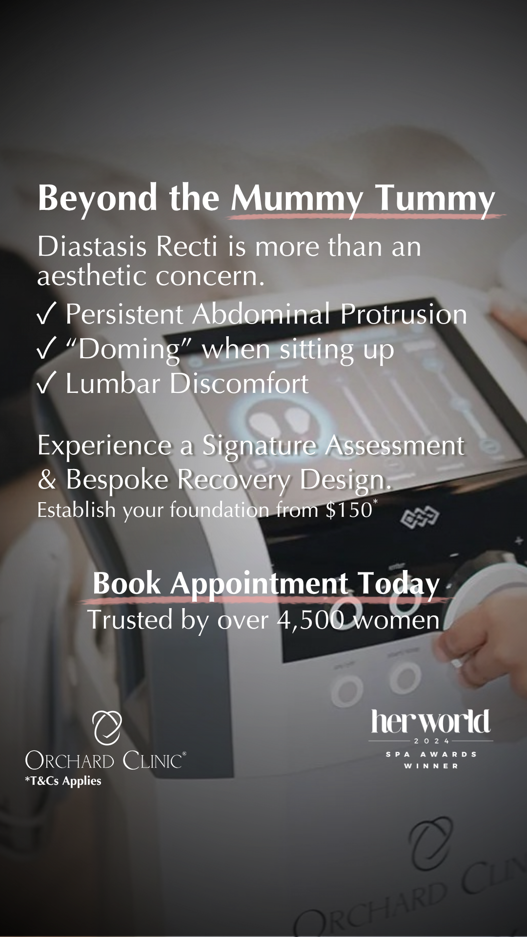 Orchard Clinic Facebook ad from Apr 16, 2026