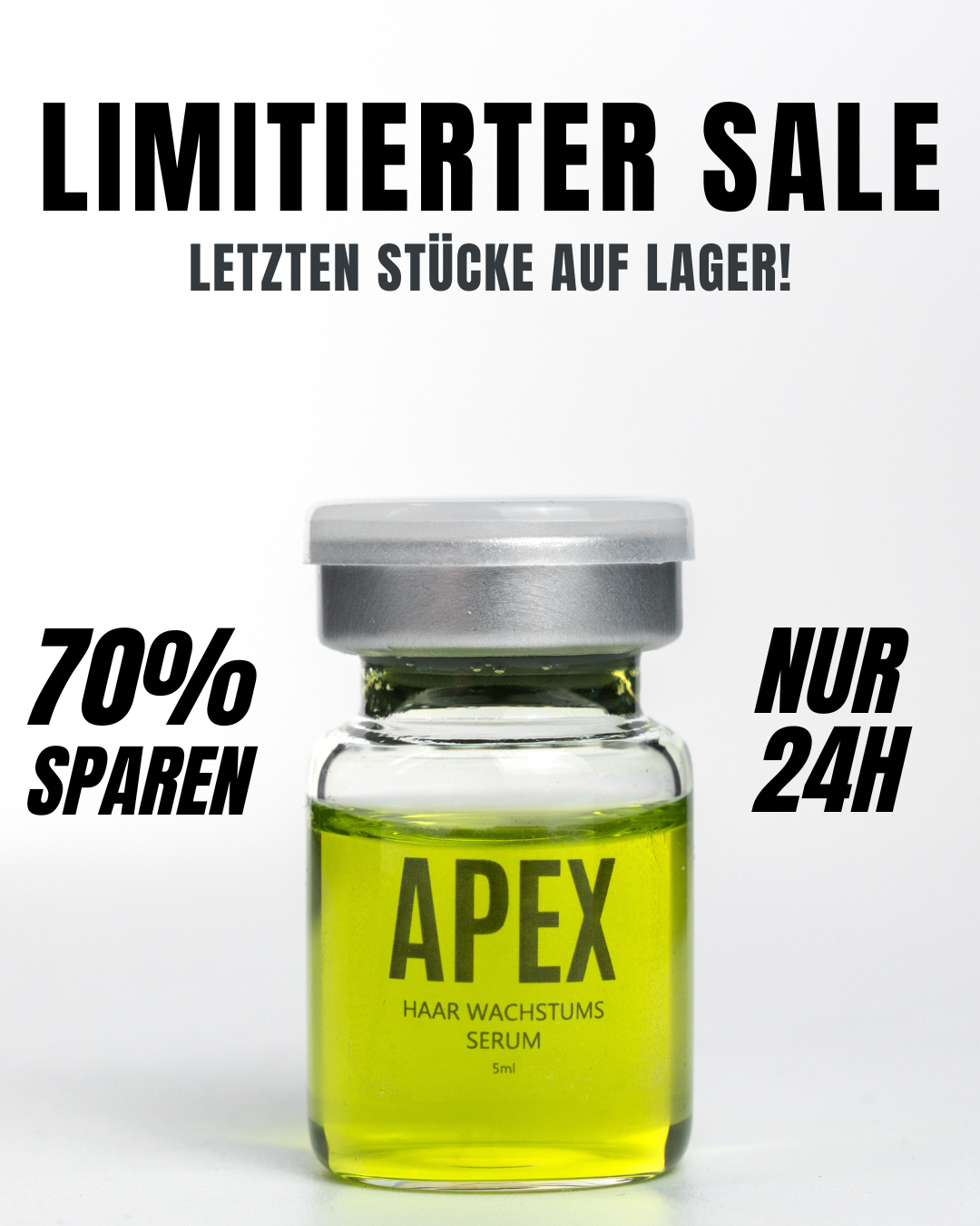 Rootlab Facebook ad: Volles Haar in 3-5 Wochen oder Geld zurück.