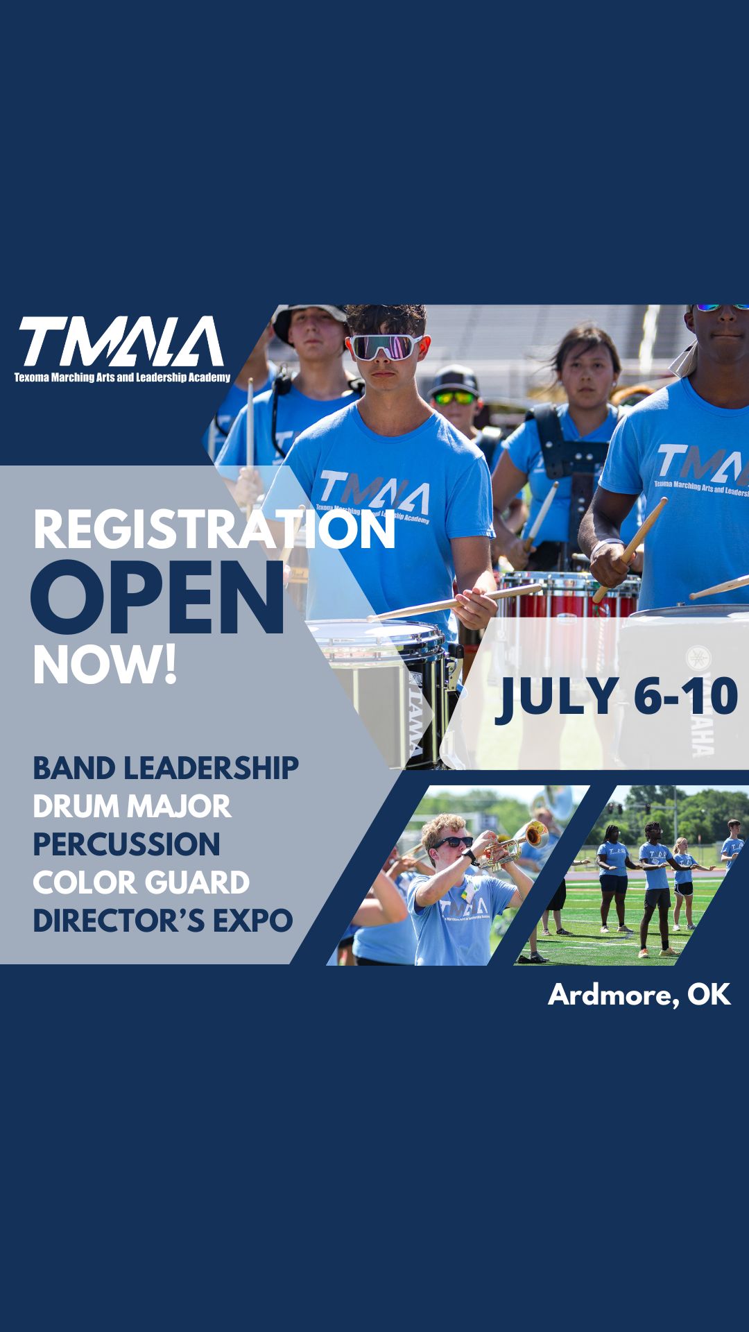 Texoma Marching Arts & Leadership Academy Facebook ad from Feb 16, 2026