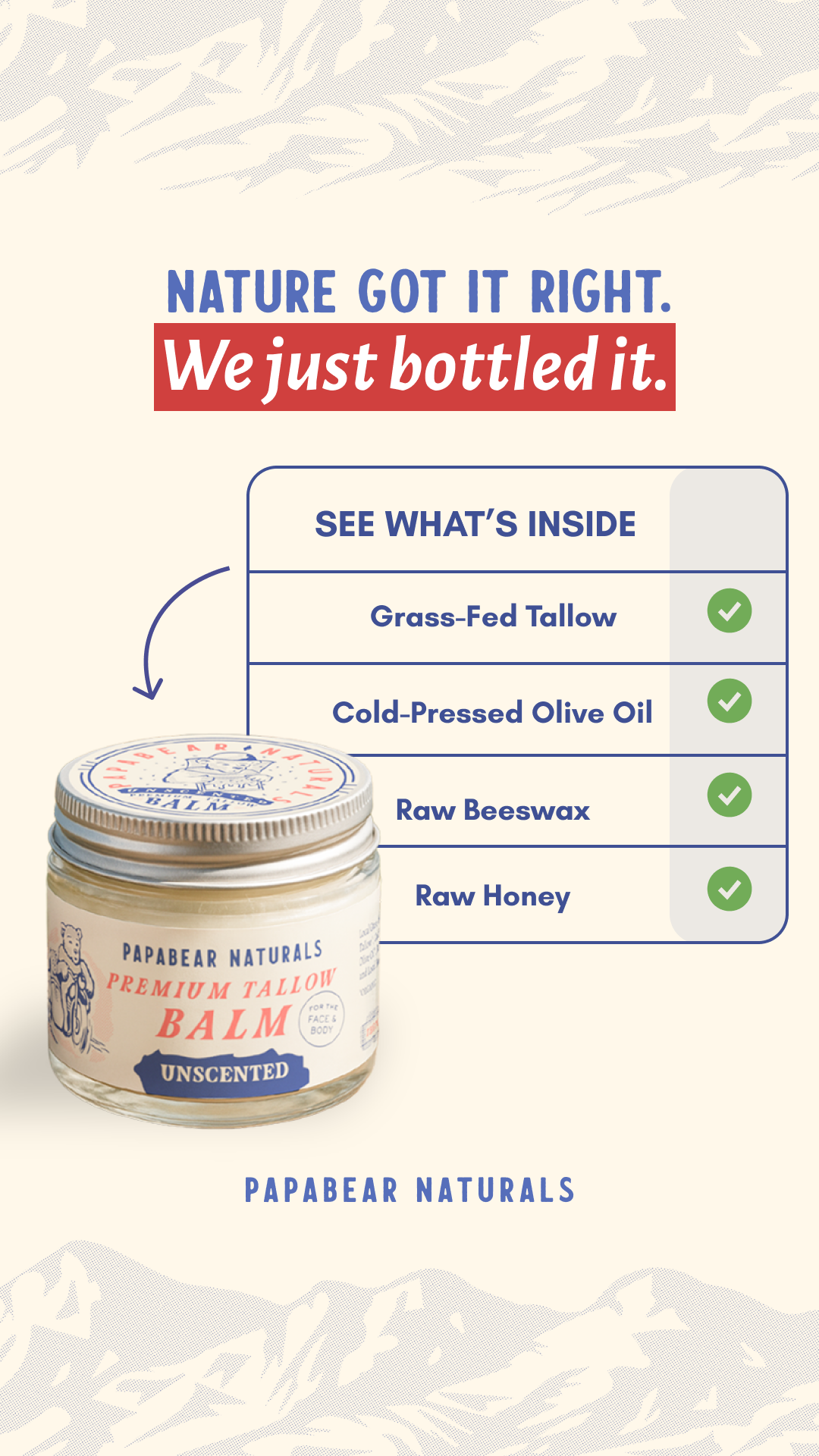 Papabear Naturals Facebook ad