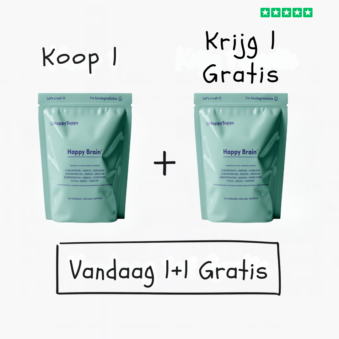 HappySupps Facebook ad: Enkel vandaag: 1+1 GRATIS