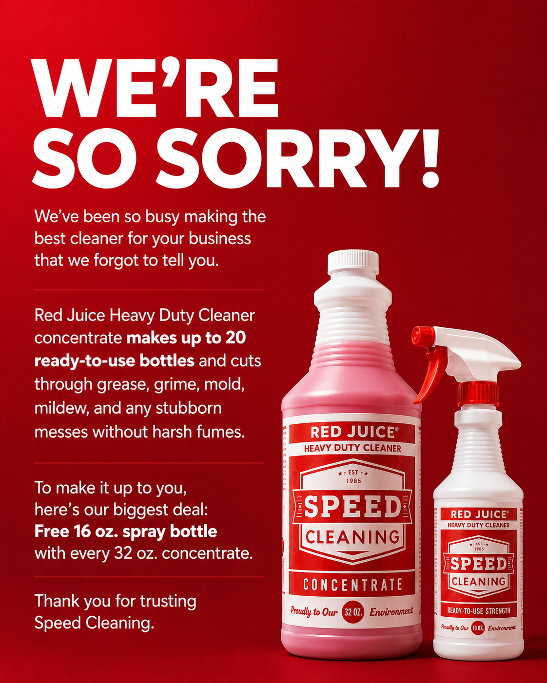 Speed Cleaning Facebook ad