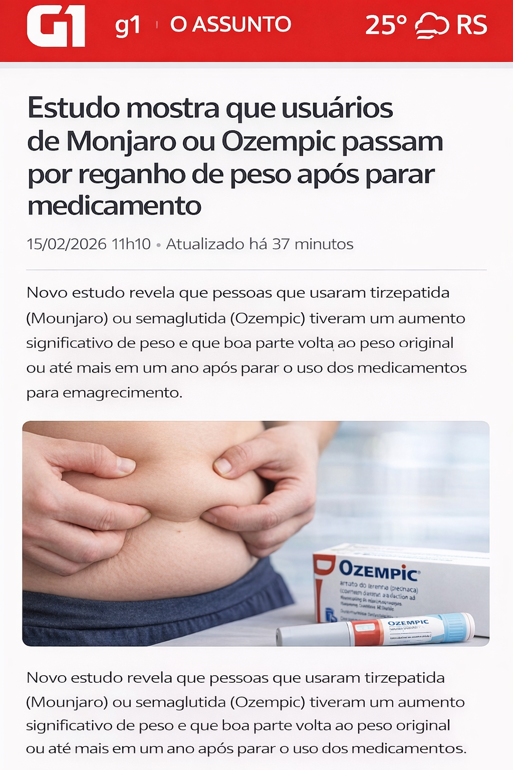 Luana Bassani Emagrecimento Facebook ad: Ler reportagem