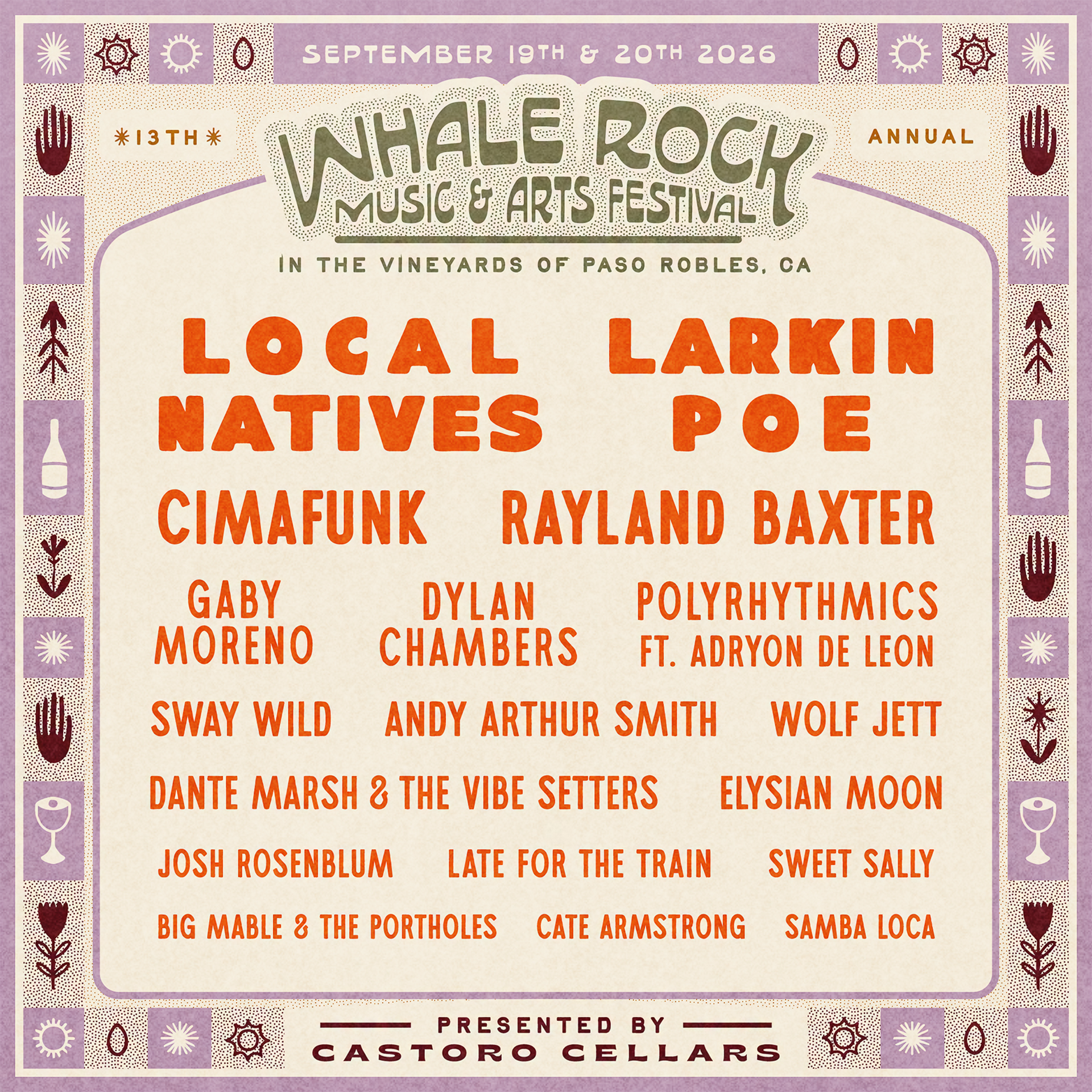 Whale Rock Music Festival - Castoro Cellars Facebook ad: Whale Rock Music & Arts Festival 2026