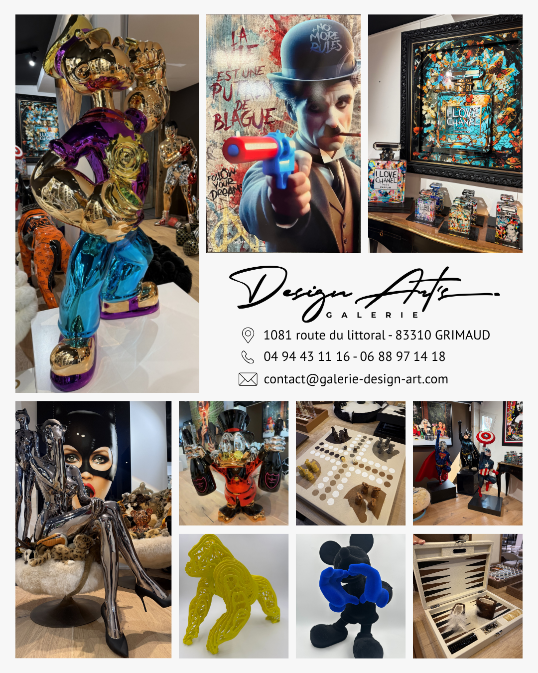 Designart83 Facebook ad: Plongez dans l’univers vibrant de la Galerie Design…