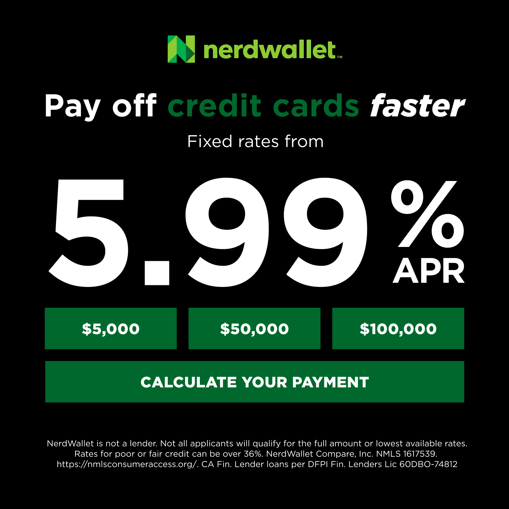 NerdWallet Facebook ad