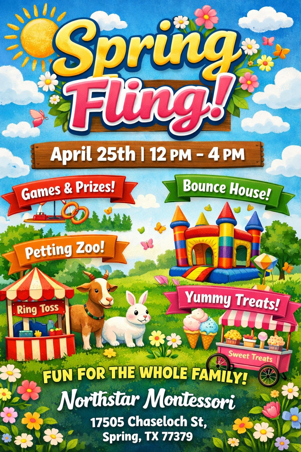 Northstar Montessori at Spring Cypress Facebook ad: Spring is in the air, and we’re celebrating…