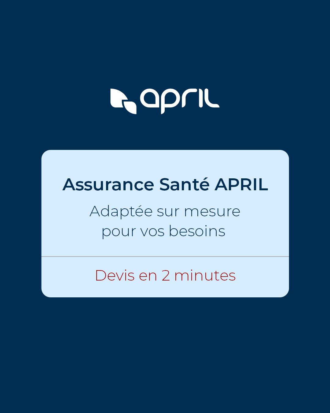 APRIL Facebook ad