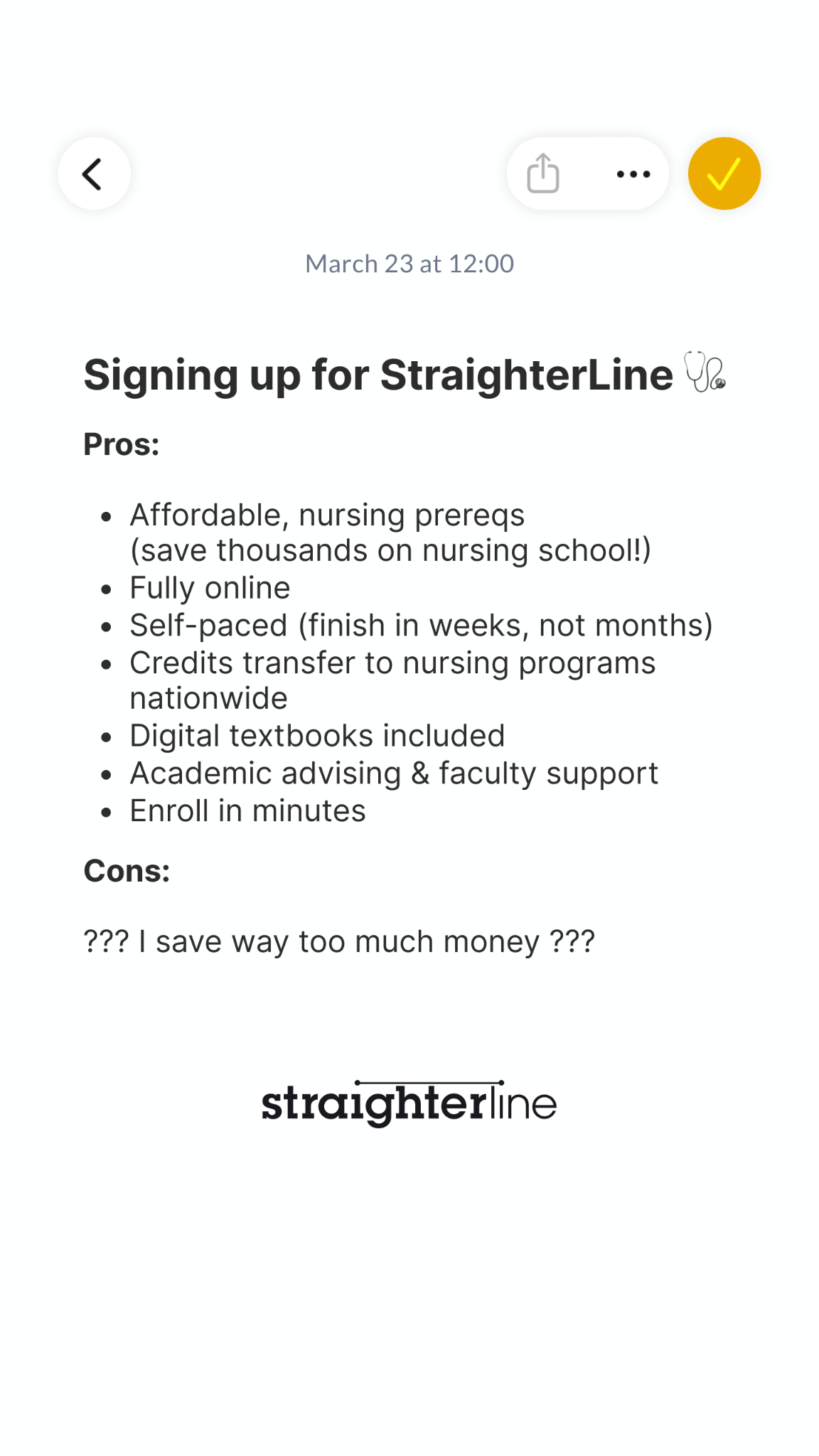StraighterLine Facebook ad