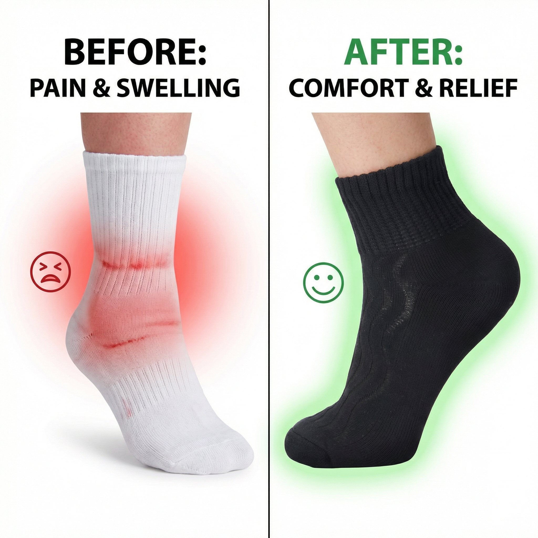 Comfort Fresh Facebook ad: Tired of painful sock marks and poor circulation?