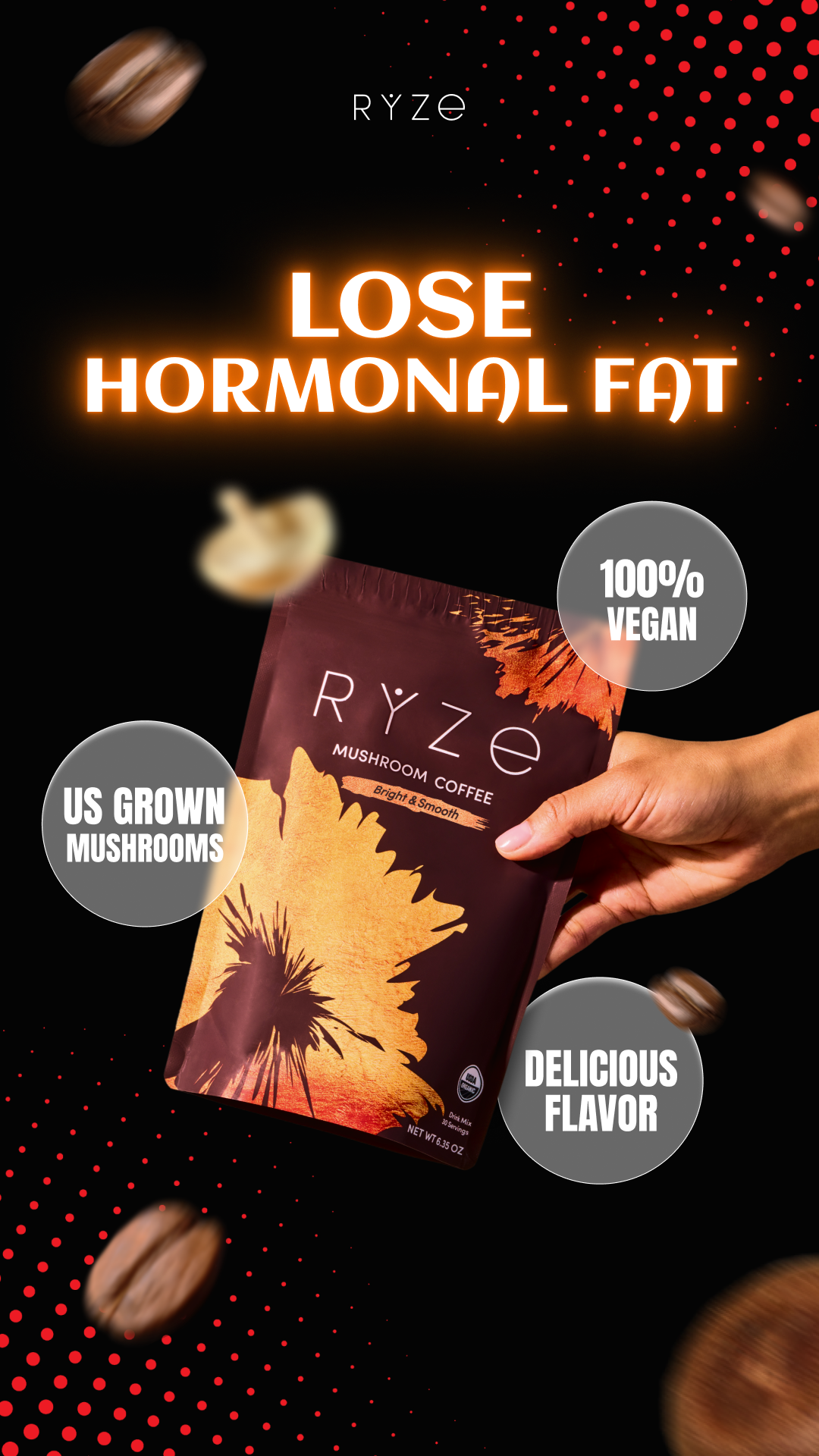 RYZE Superfoods Facebook ad