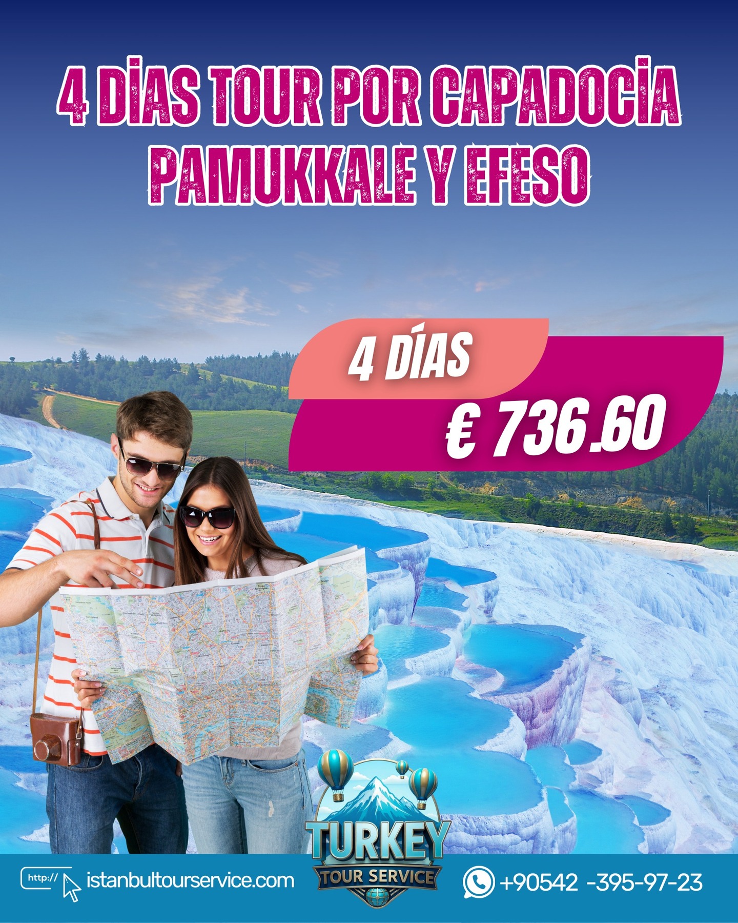 Istanbul tource service Facebook ad: Descubre Turquía en solo 4 días inolvidables
