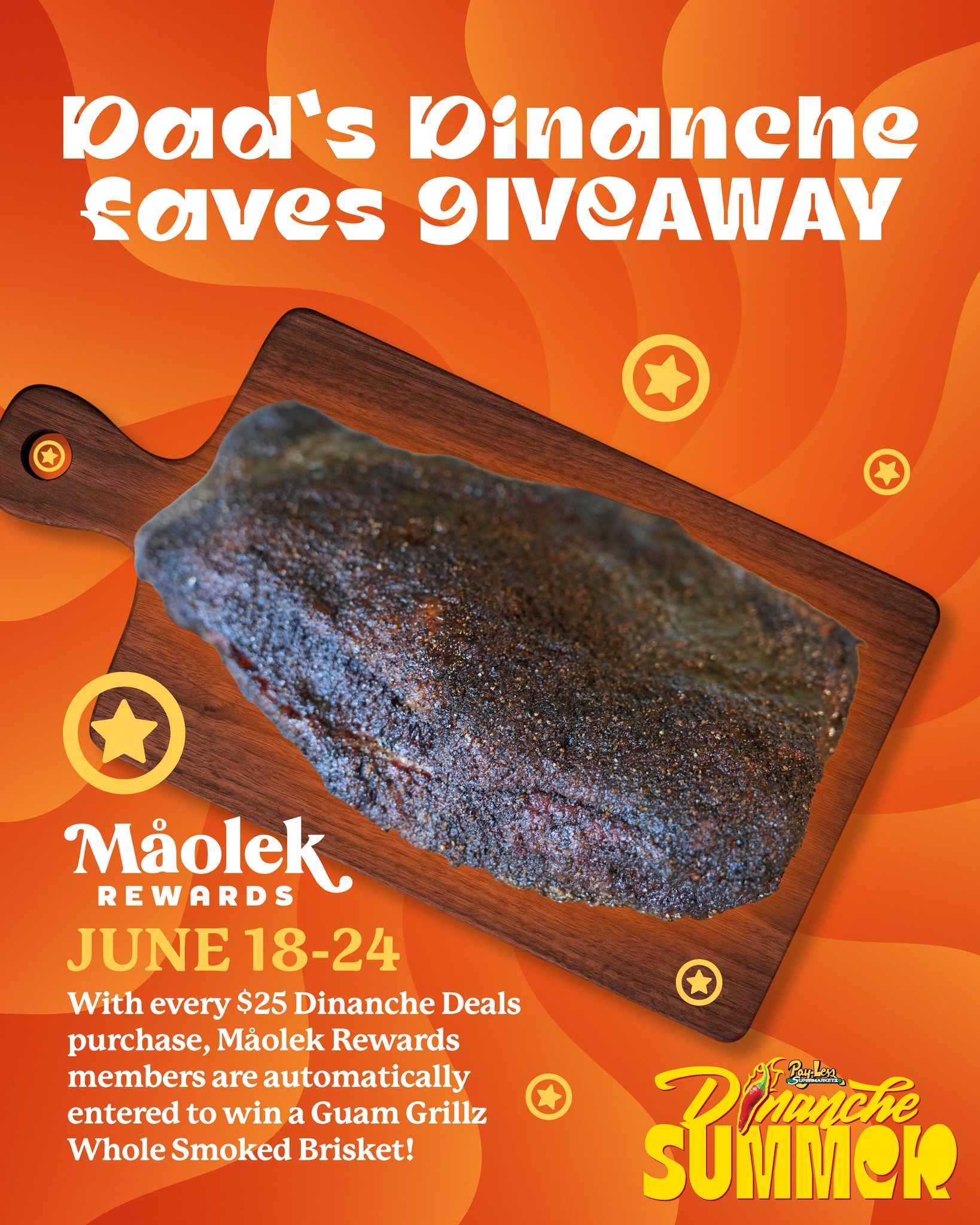 Pay-Less Supermarkets Facebook ad: WIN A SMOKED BRISKET