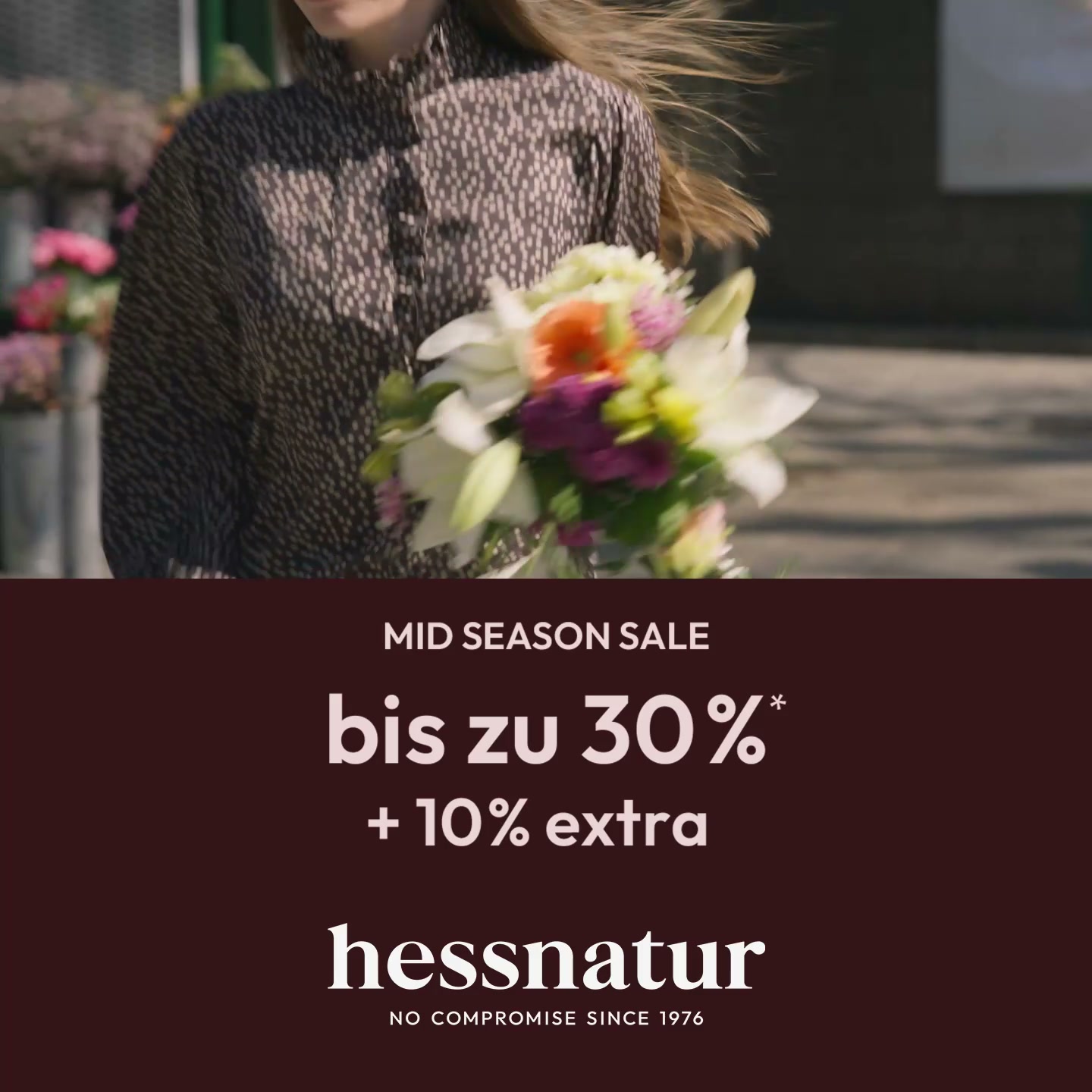 hessnatur Facebook ad: SALE: bis zu 30%+10%*