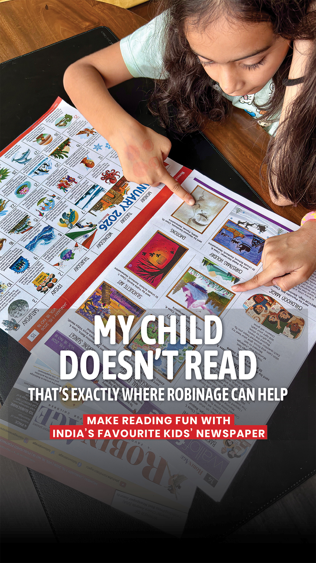 RobinAge: India's Favourite Newspaper for Children Facebook ad