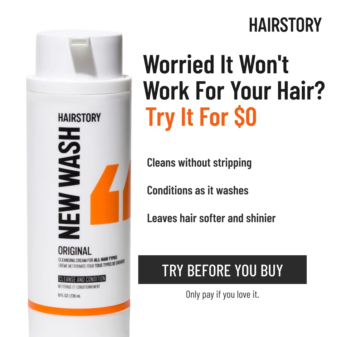 Hairstory Studio Facebook ad from May 7, 2026