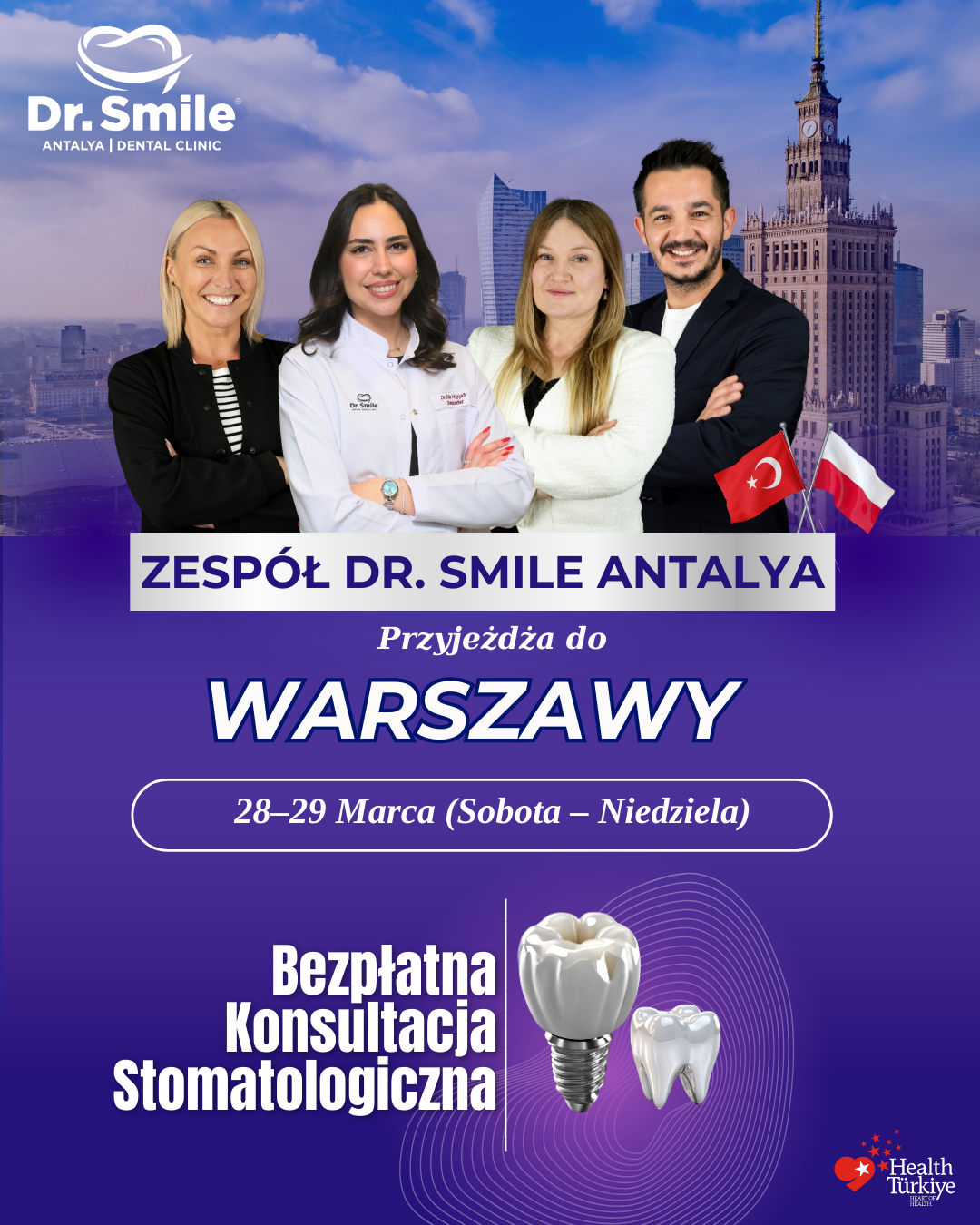 Dr Smile Antalya Dental Clinic Facebook ad: BEZPŁATNE SPOTKANIE STOMATOLOGICZNE!