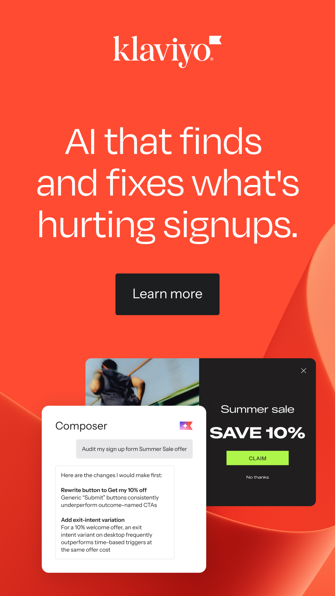 Klaviyo Facebook ad