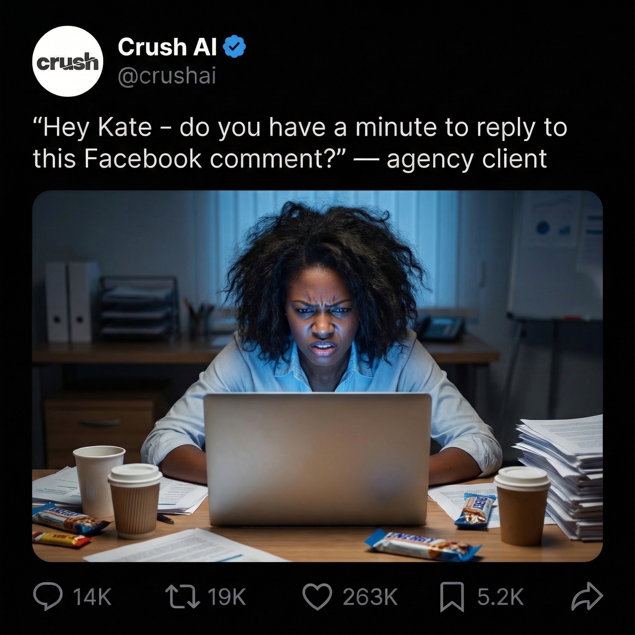 trycrush.ai Facebook ad