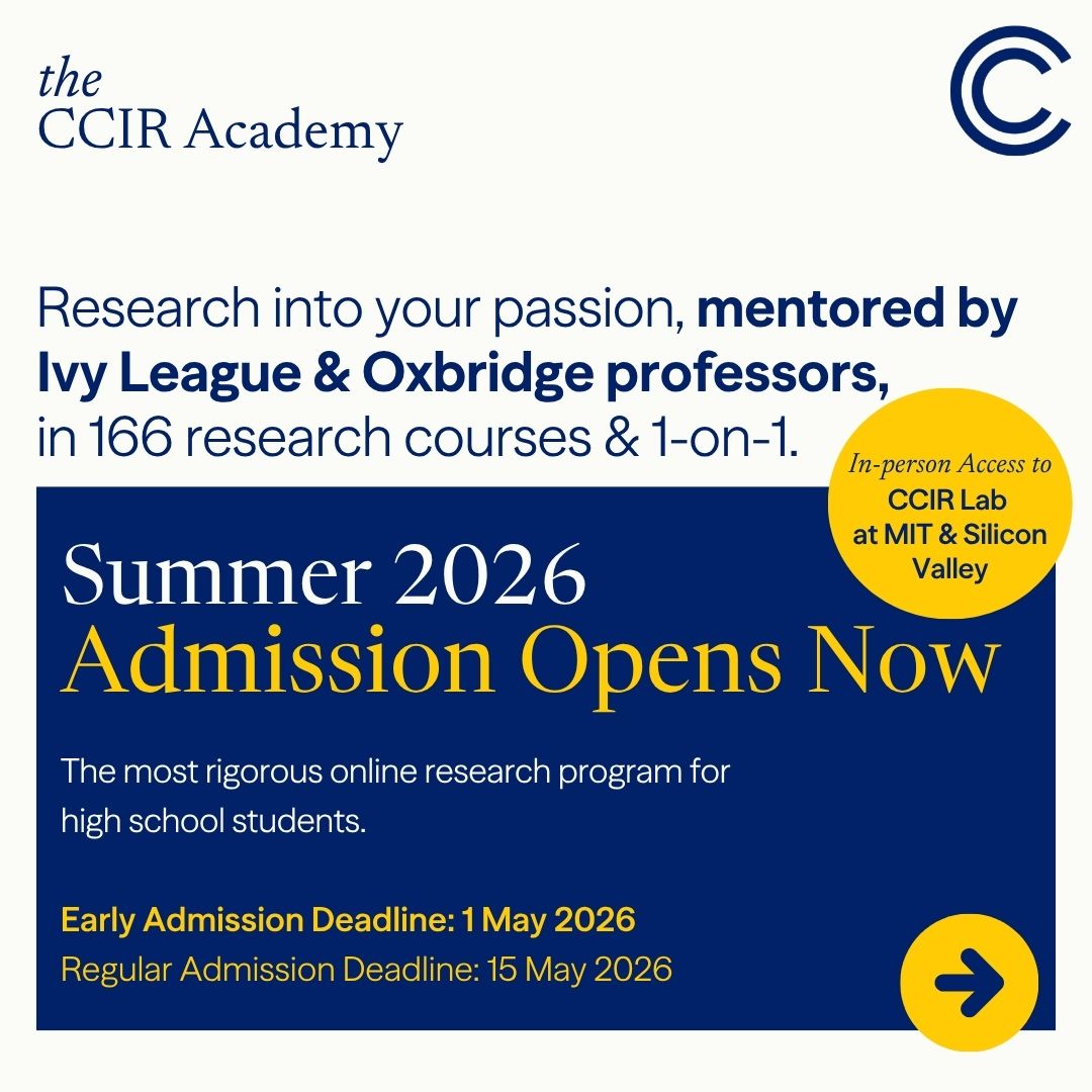 CCIR Cambridge Facebook ad: Admissions for the Summer 2026 Cambridge Future Scholar…