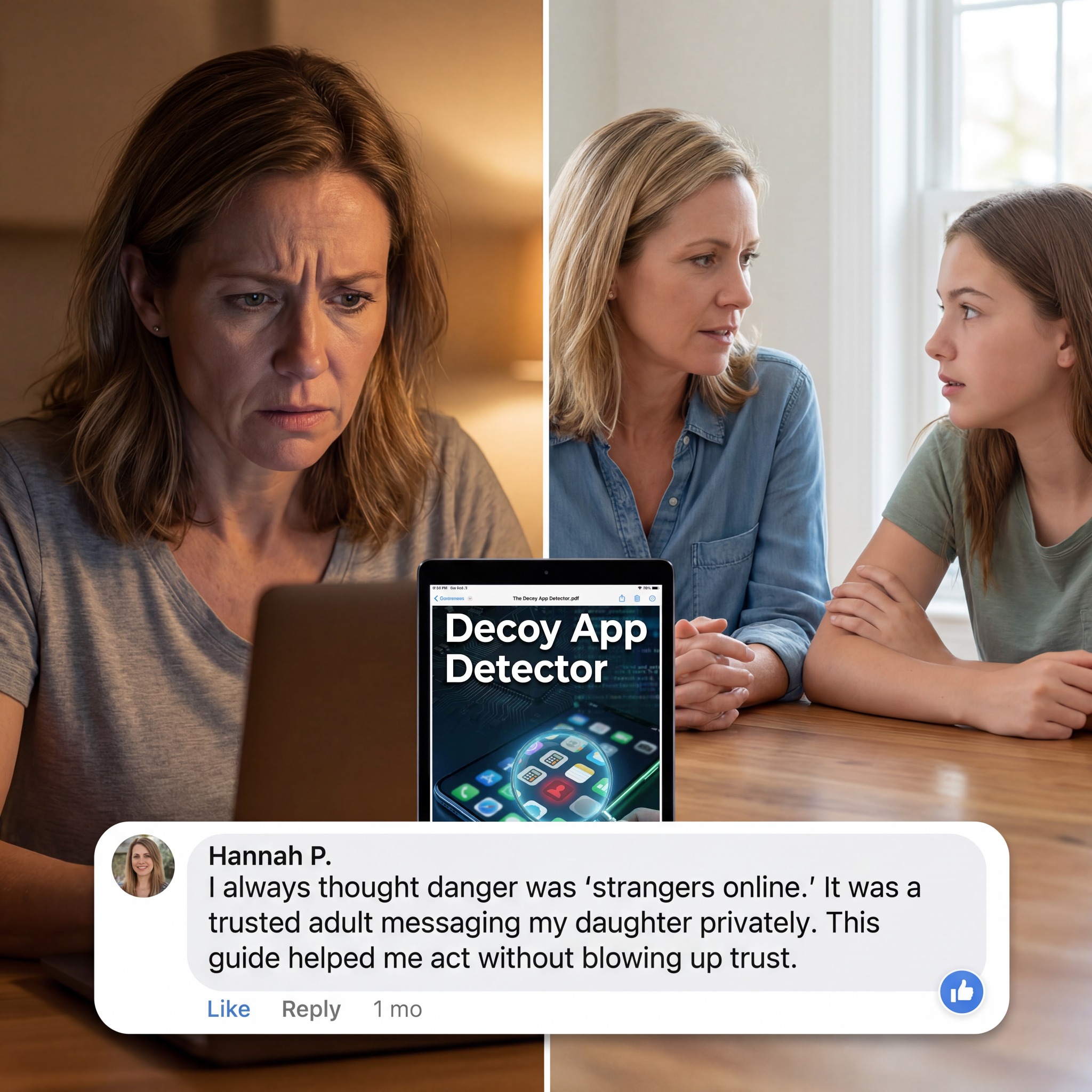 The Decoy App Detector Facebook ad: The Groomer Was Someone We Trusted