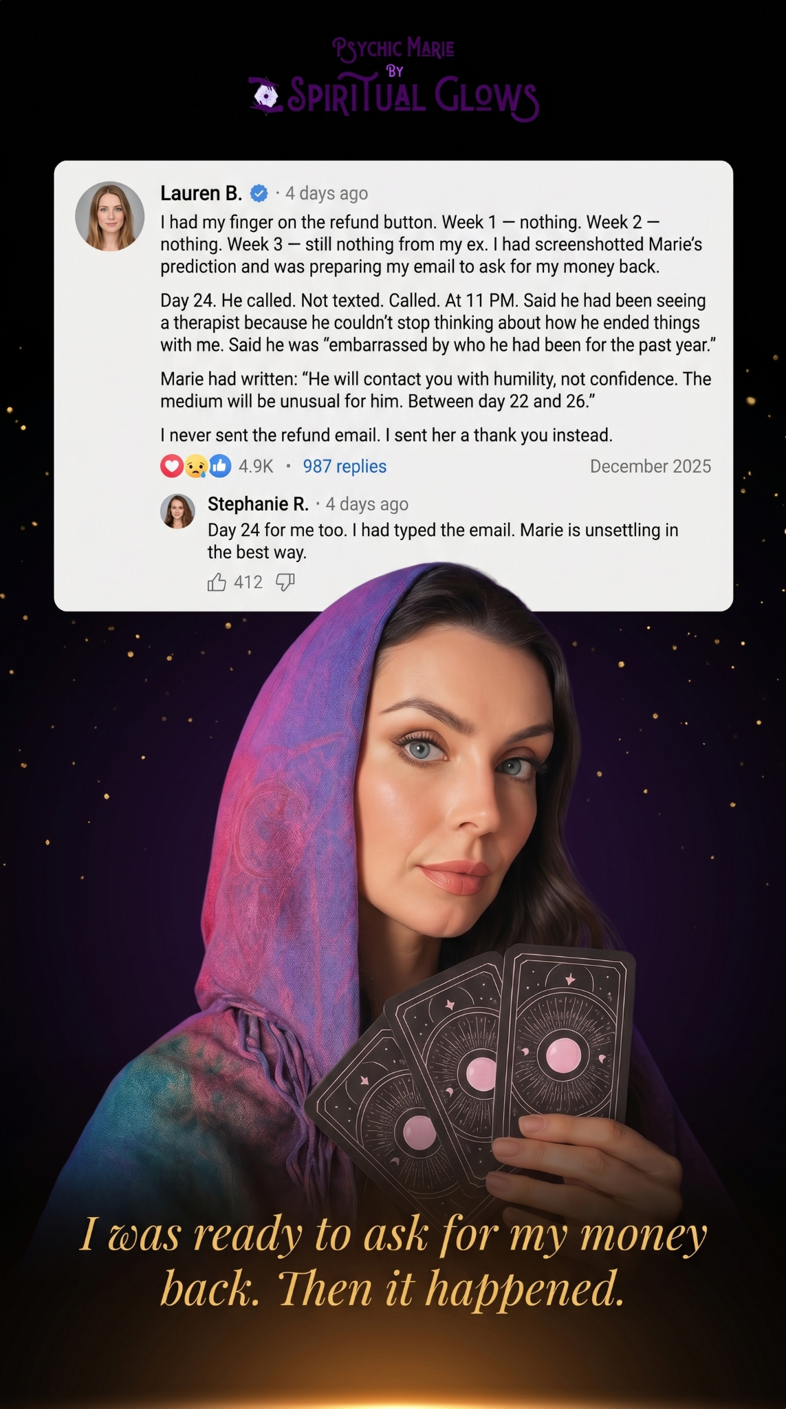 Try Psychic Marie Facebook ad