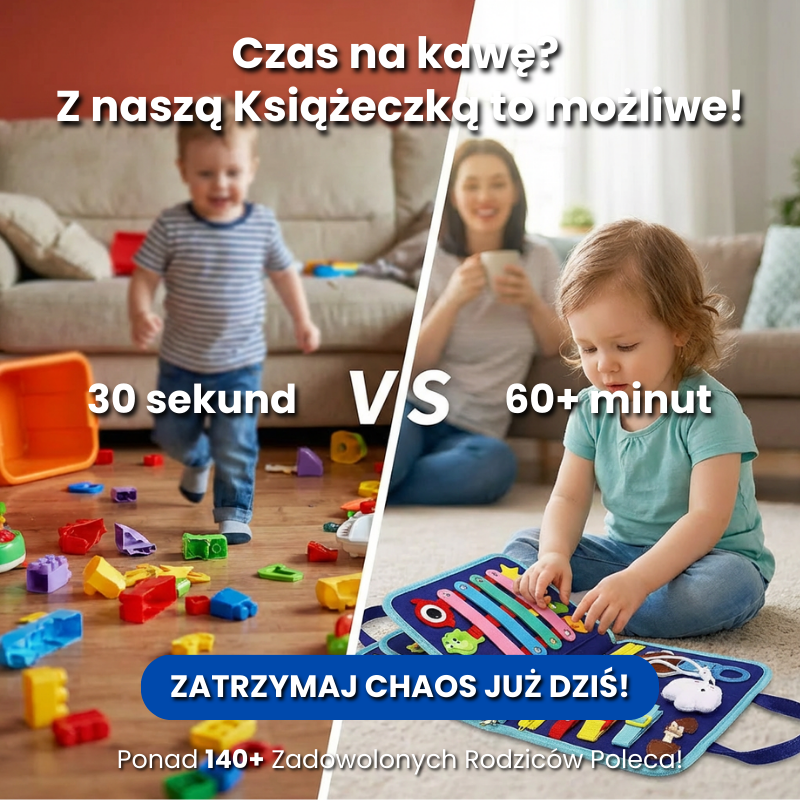 Figluś - Sklep z zabawkami Facebook ad: Zatrzymaj chaos bez ekranu.