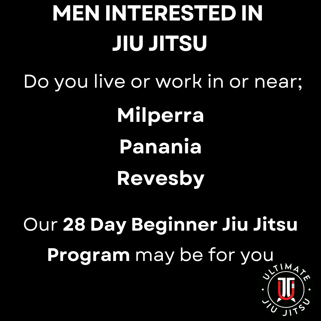 Ultimate Jiu Jitsu Milperra Facebook ad: Milperra's Adults 28 Day Beginner Jiu Jitsu Program