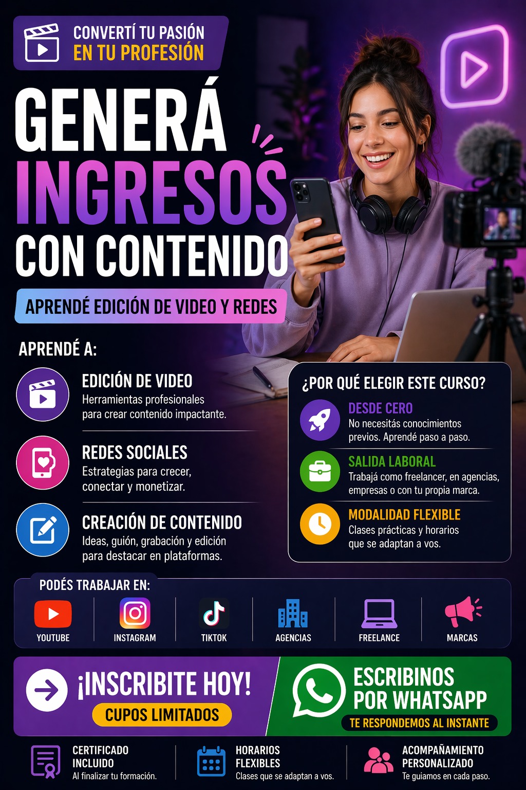 Centro Educativo Facebook ad: Generá ingresos creando contenido para redes.
