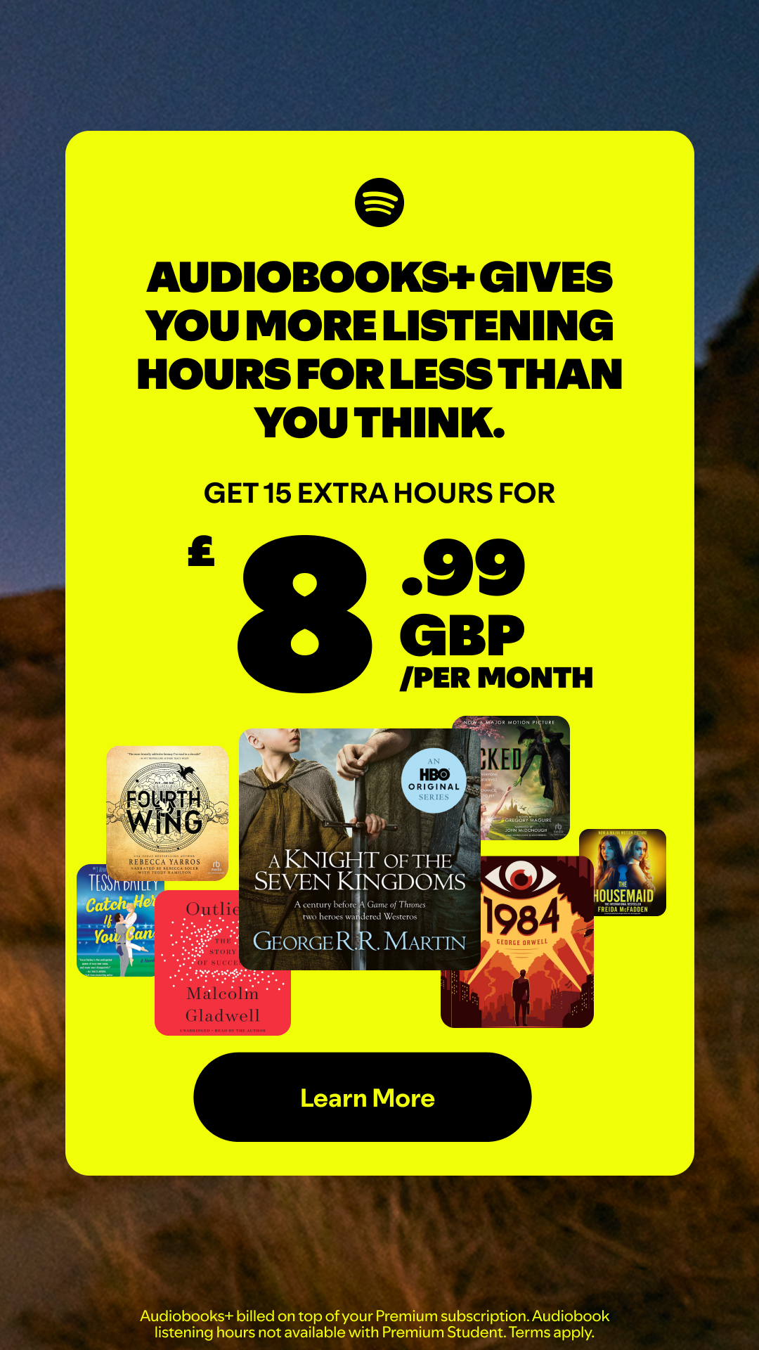 Spotify Facebook ad