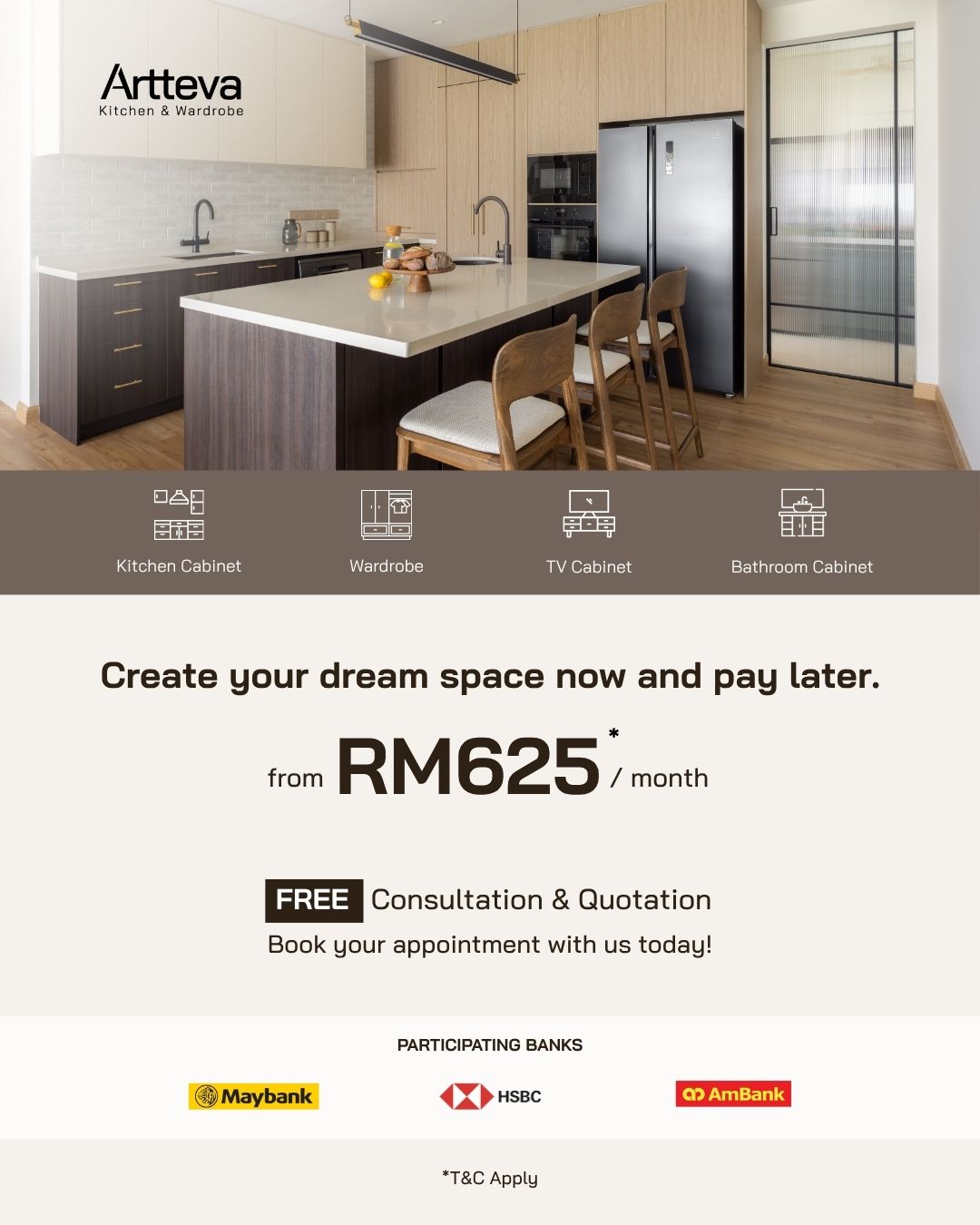 Artteva Facebook ad: Get Free Quote Now