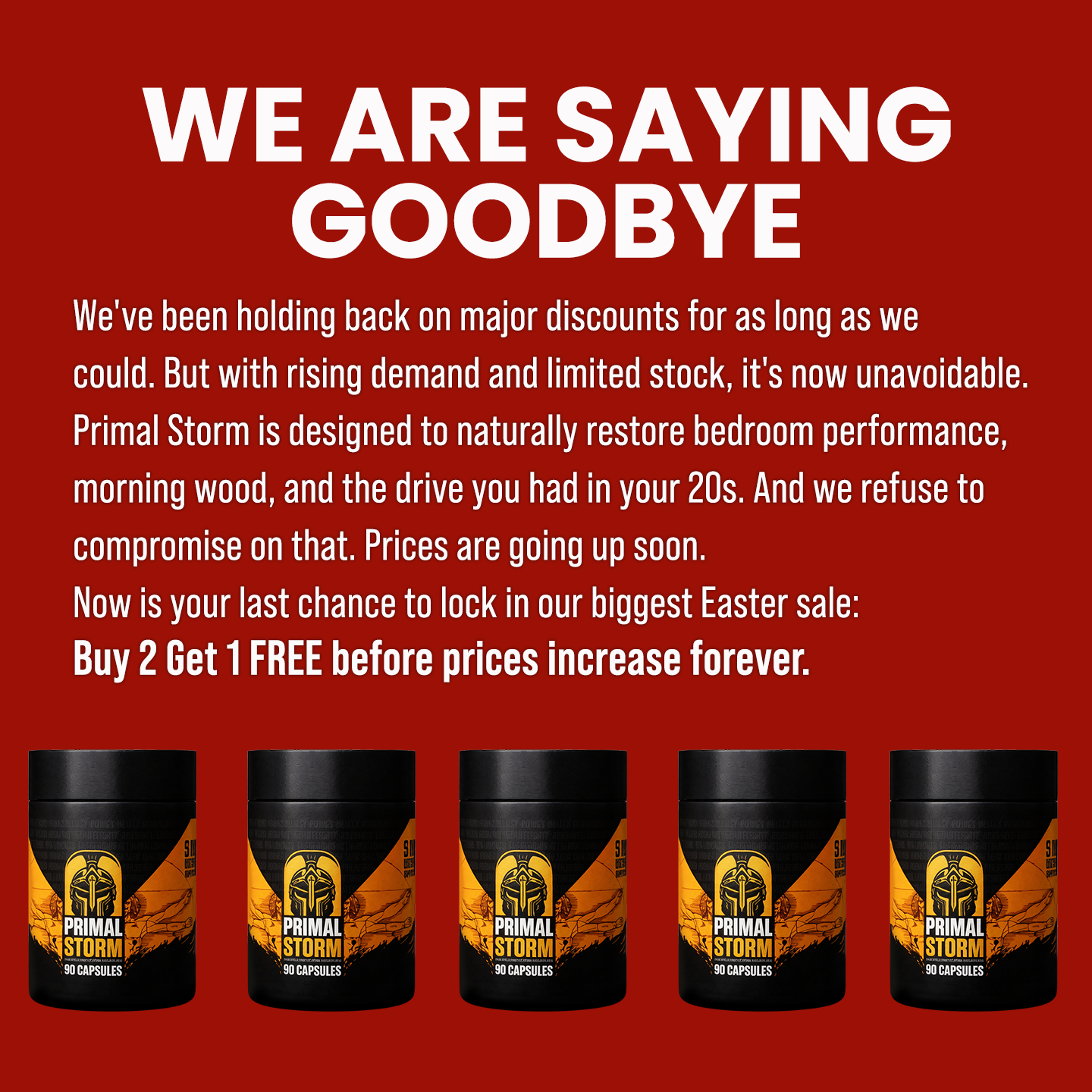 Primal Storm Supplements Facebook ad