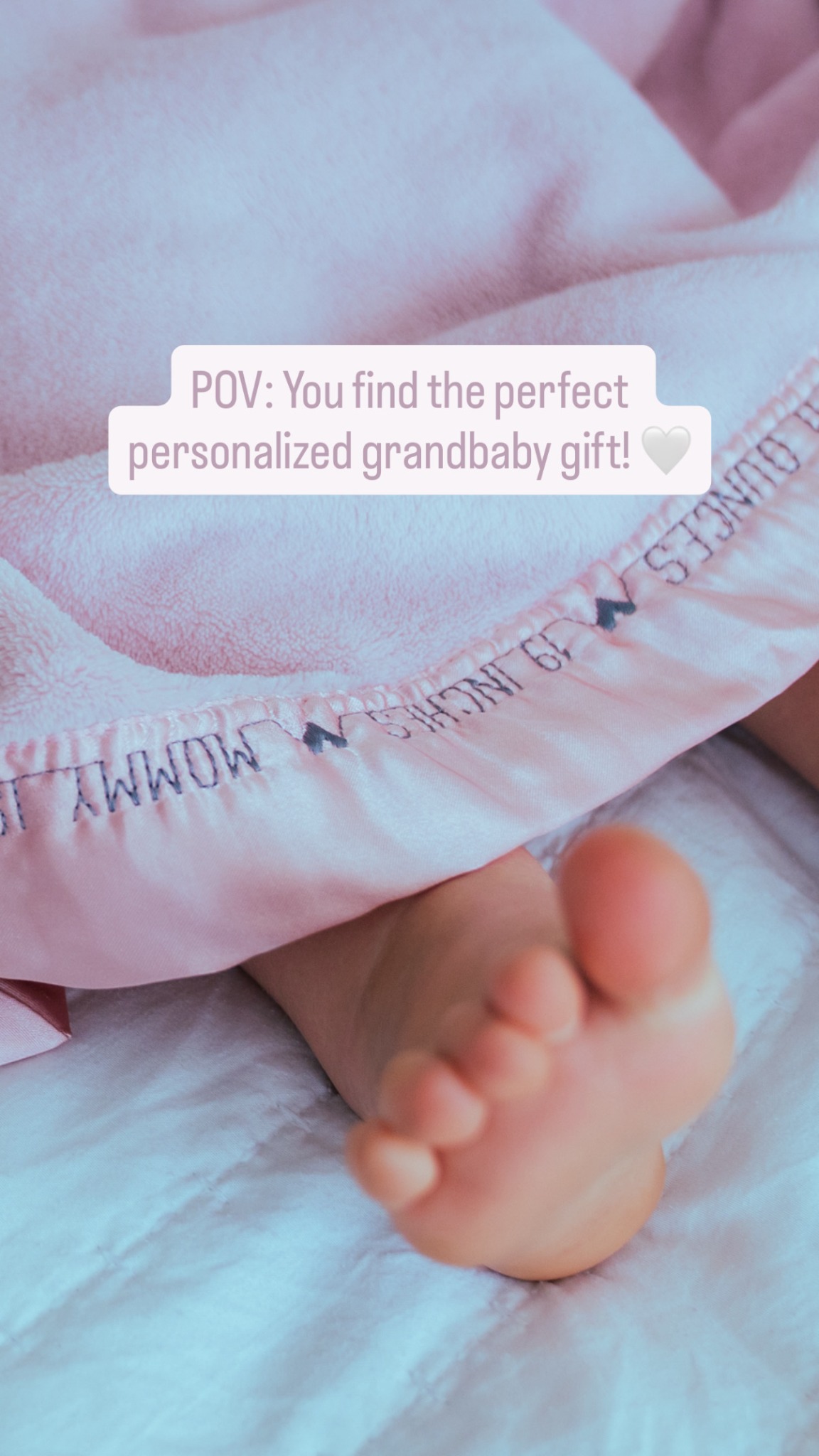 My Story Blankets Facebook ad: Personalized Baby Blankets