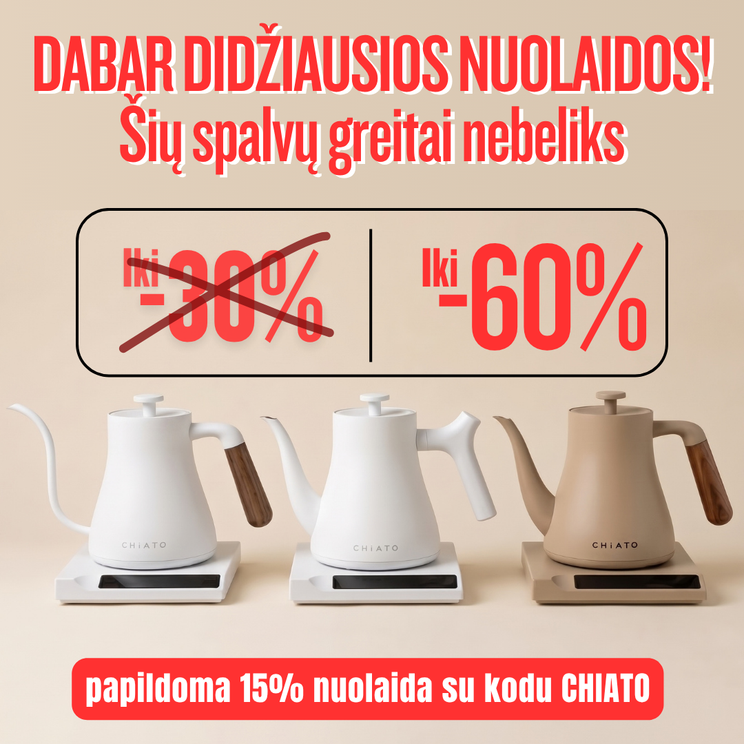 Kavos Draugas Facebook ad: Iki -60% + kodas: CHIATO