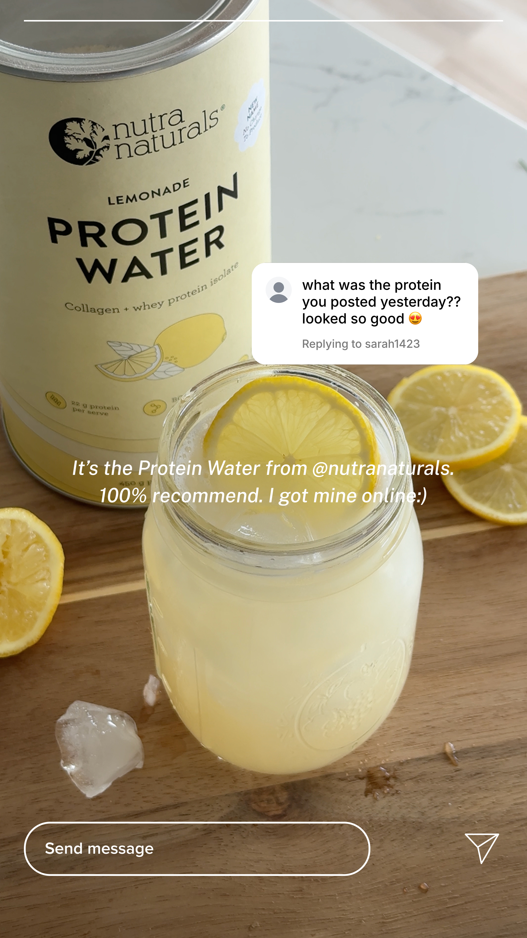 Nutra Naturals Facebook ad: My new favourite protein fix