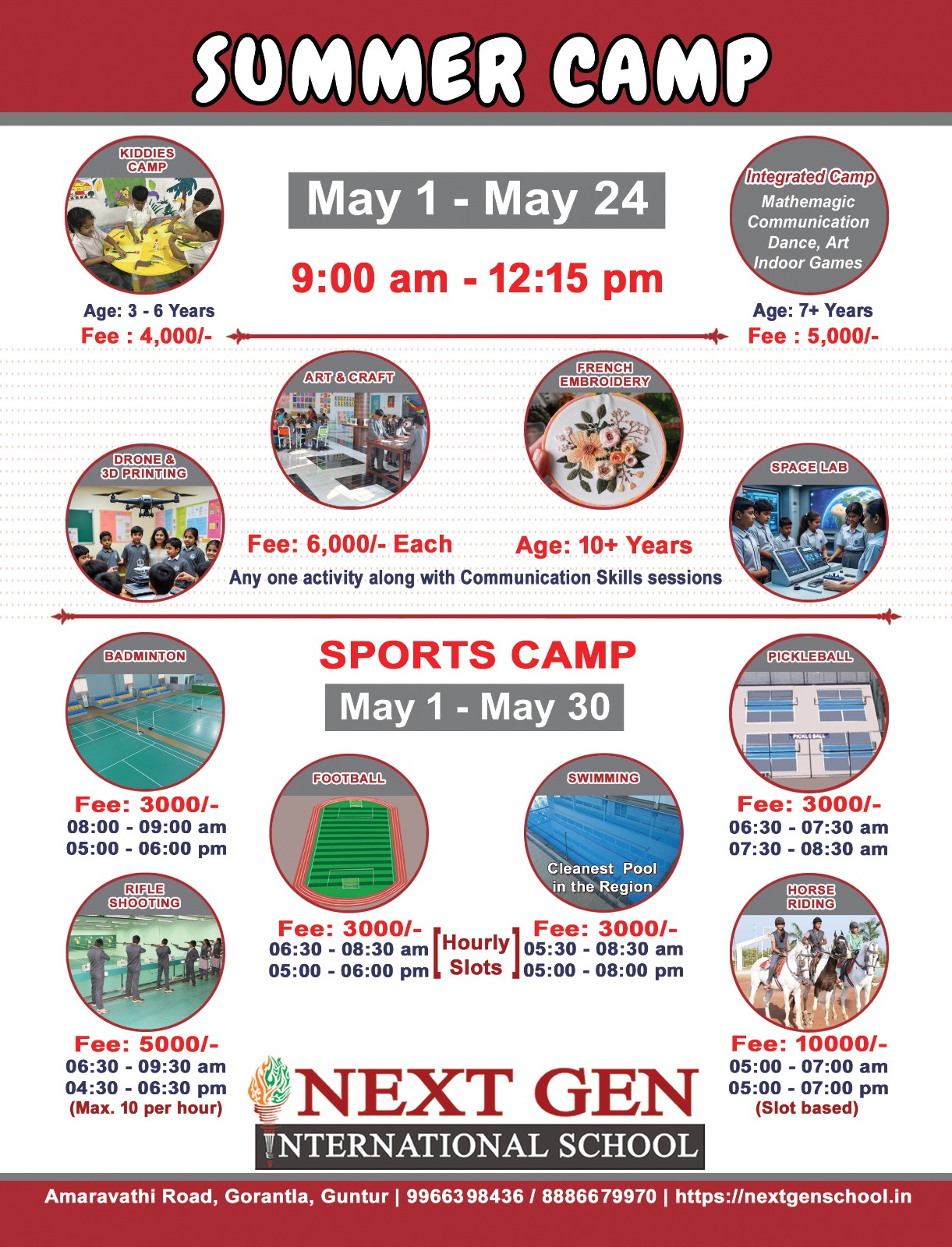 NextGen International Schools Facebook ad: This summer, let’s keep our children creatively engaged…