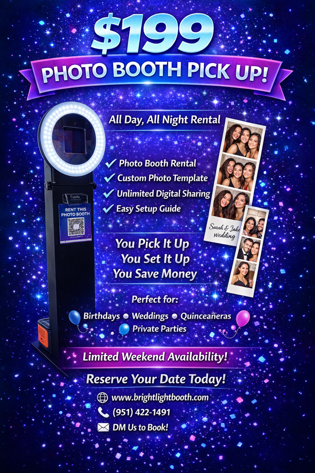 Brightlight Photo Booth Facebook ad from Jun 12, 2026